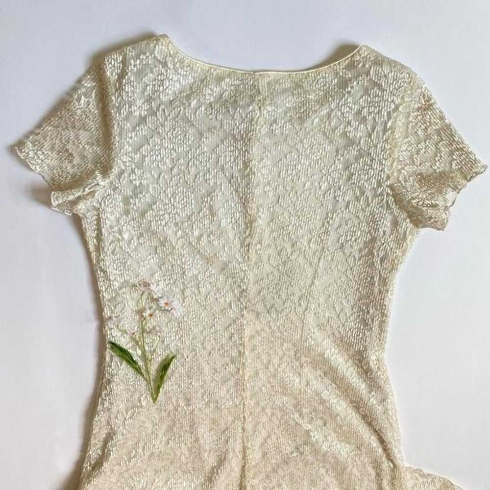 Vintage white lace dress - image 3