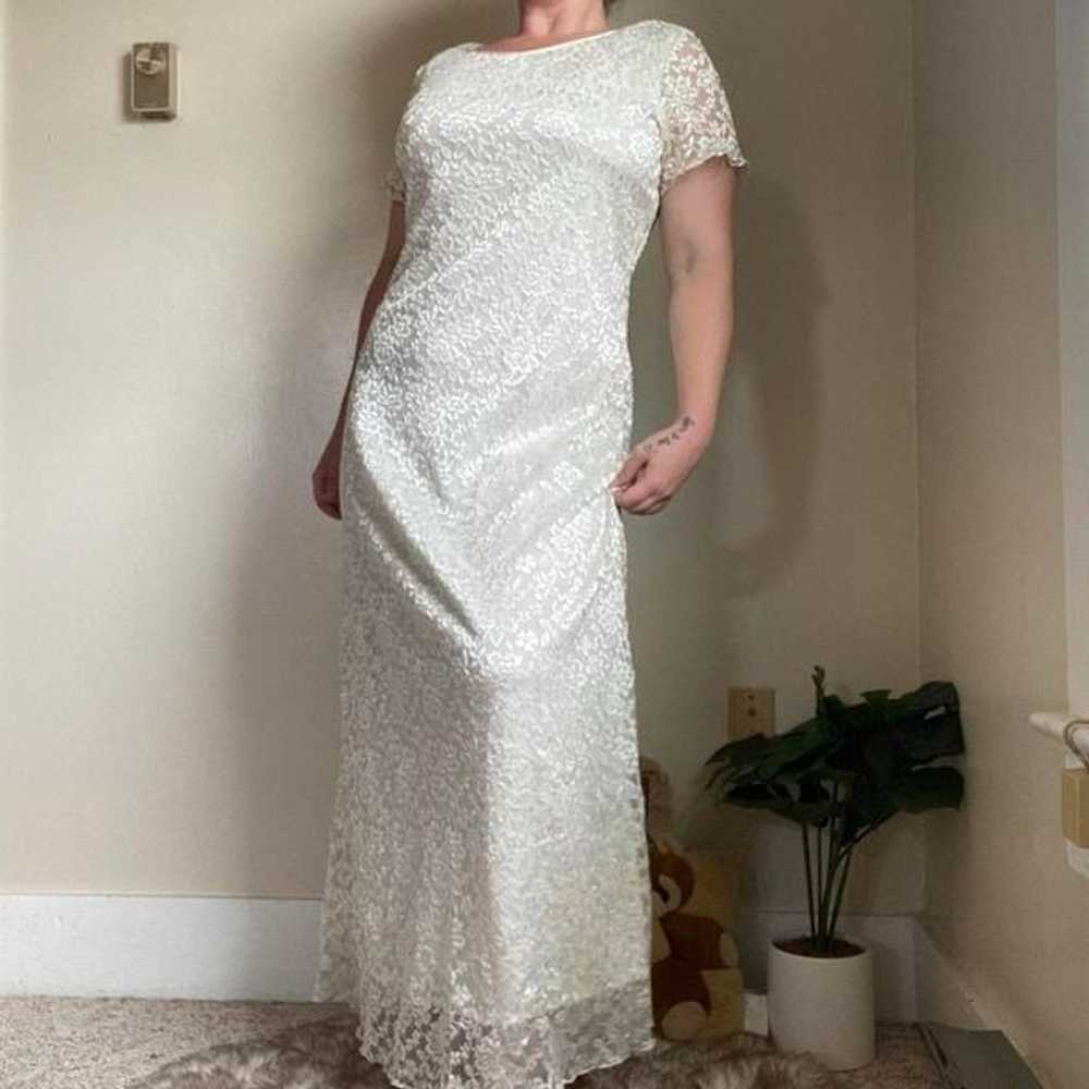 Vintage white lace dress - image 7