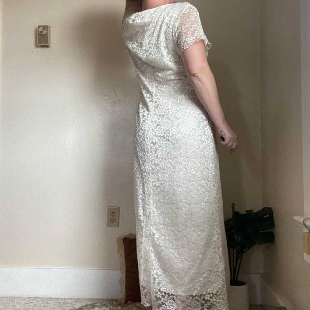 Vintage white lace dress - image 8