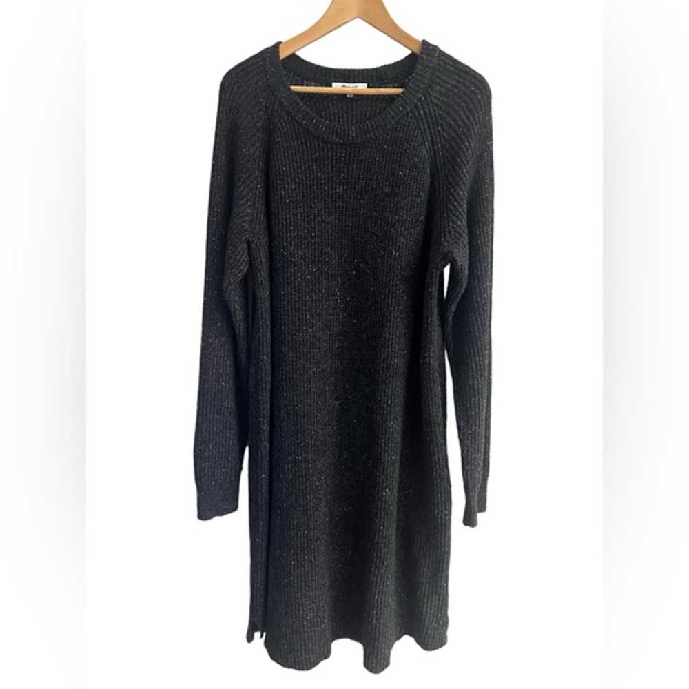 MADEWELL Curved-Hem Sweater Dress Size XXL Donega… - image 4