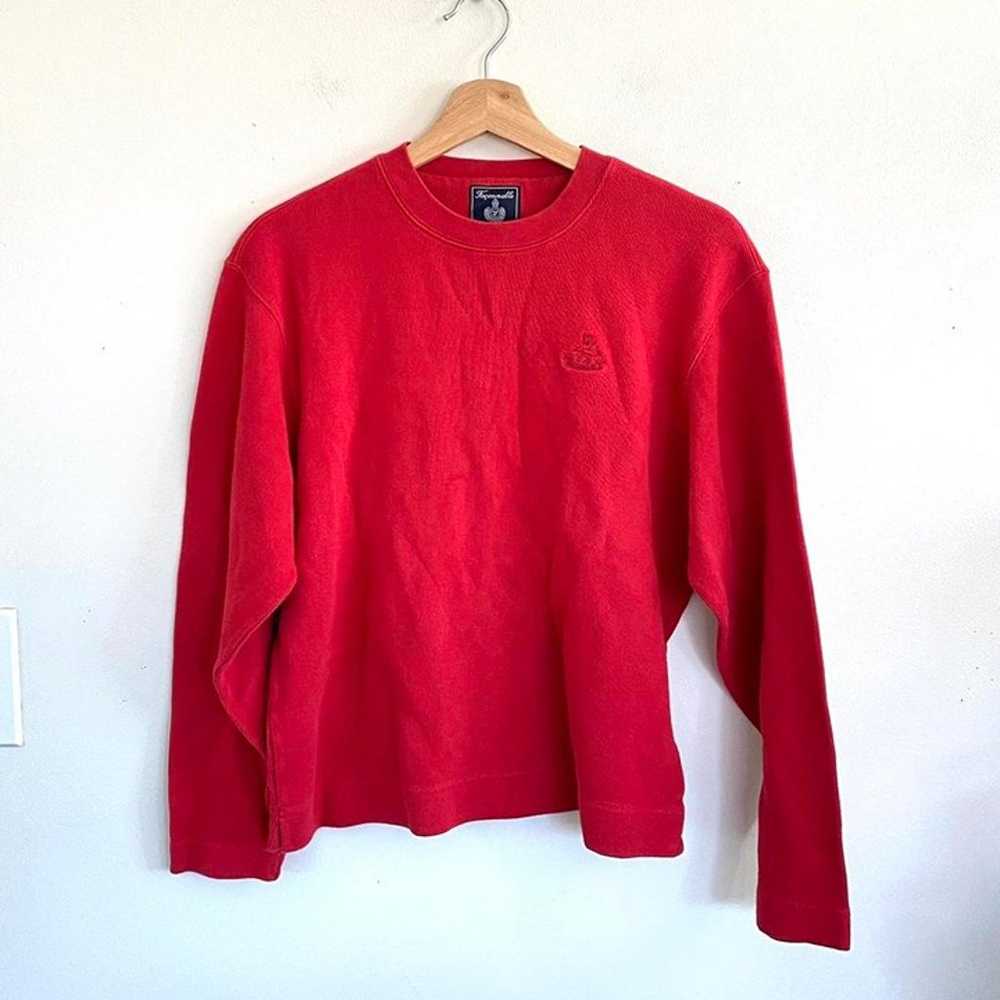 FACONNABLE RED VINTAGE LONG SLEEVE SHIRT WOMENS S… - image 1