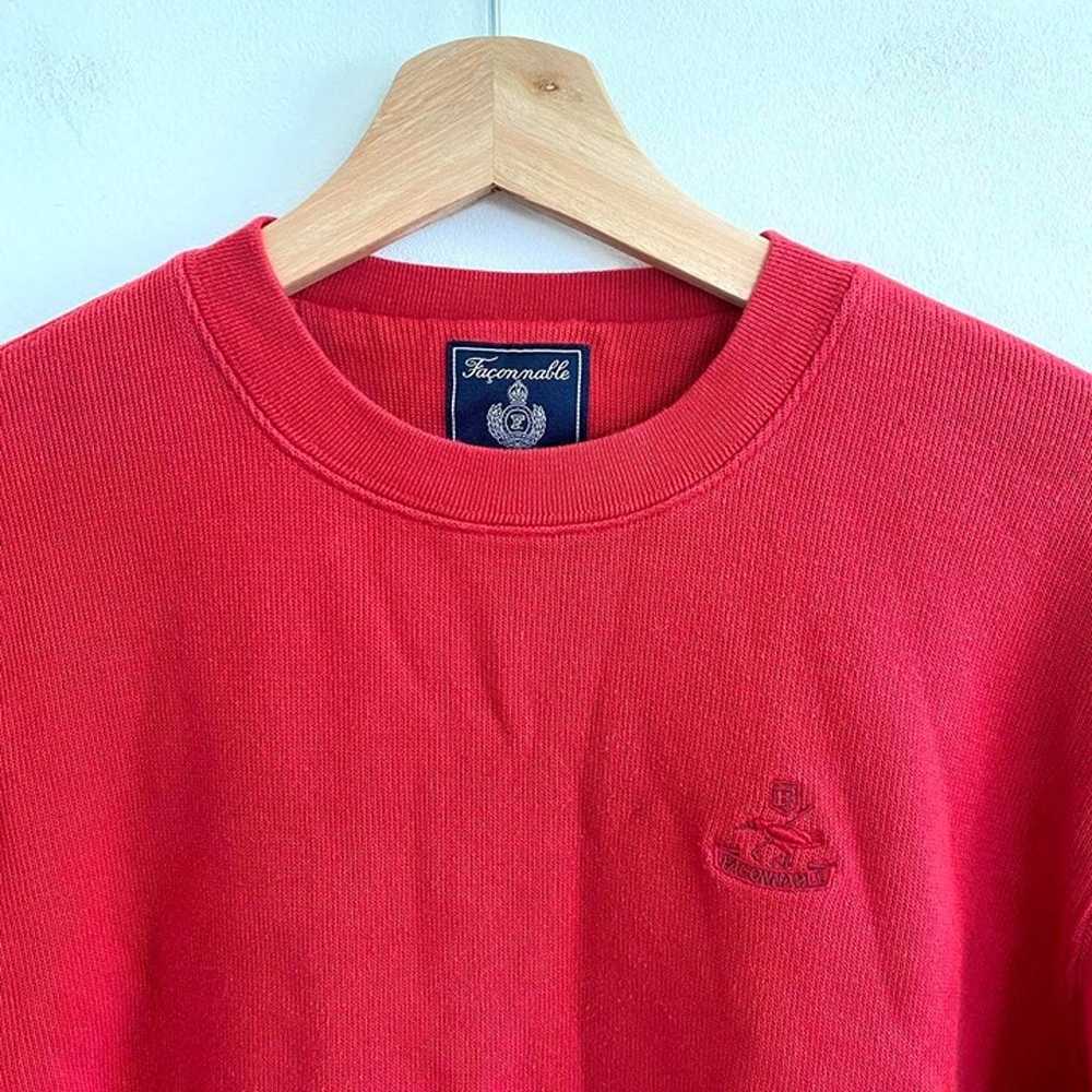 FACONNABLE RED VINTAGE LONG SLEEVE SHIRT WOMENS S… - image 4