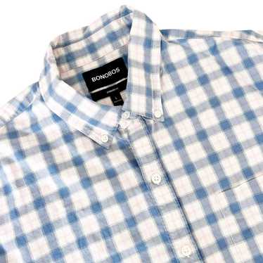 Bonobos Bonobos Blue White Pink Plaid Long Sleeve 