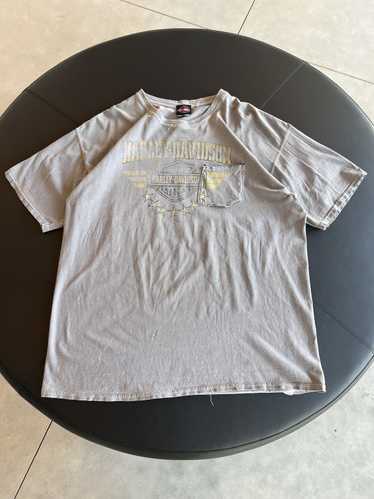 Vintage 90s Harley Davidson Pocket T-Shirt Distre… - image 1