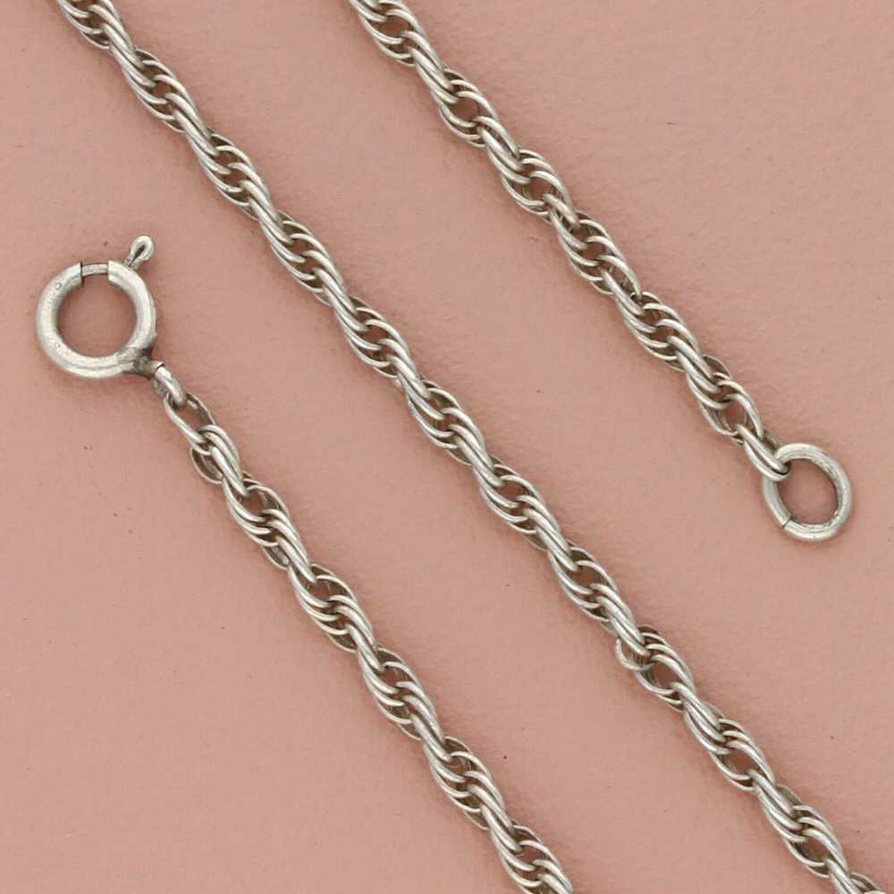 Sterling Silver sterling silver 3mm rope chain ne… - image 1