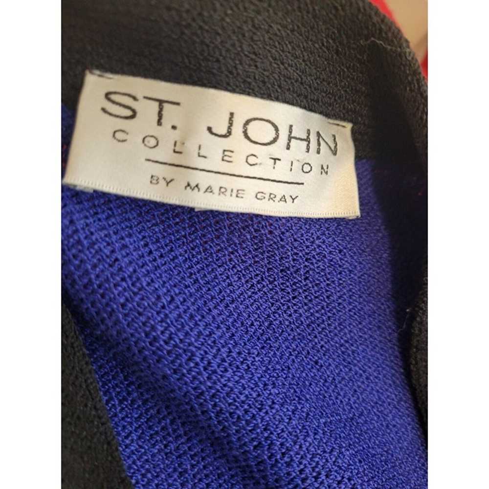 Vintg. St. John Collection Blue Sweater Cardigan … - image 10