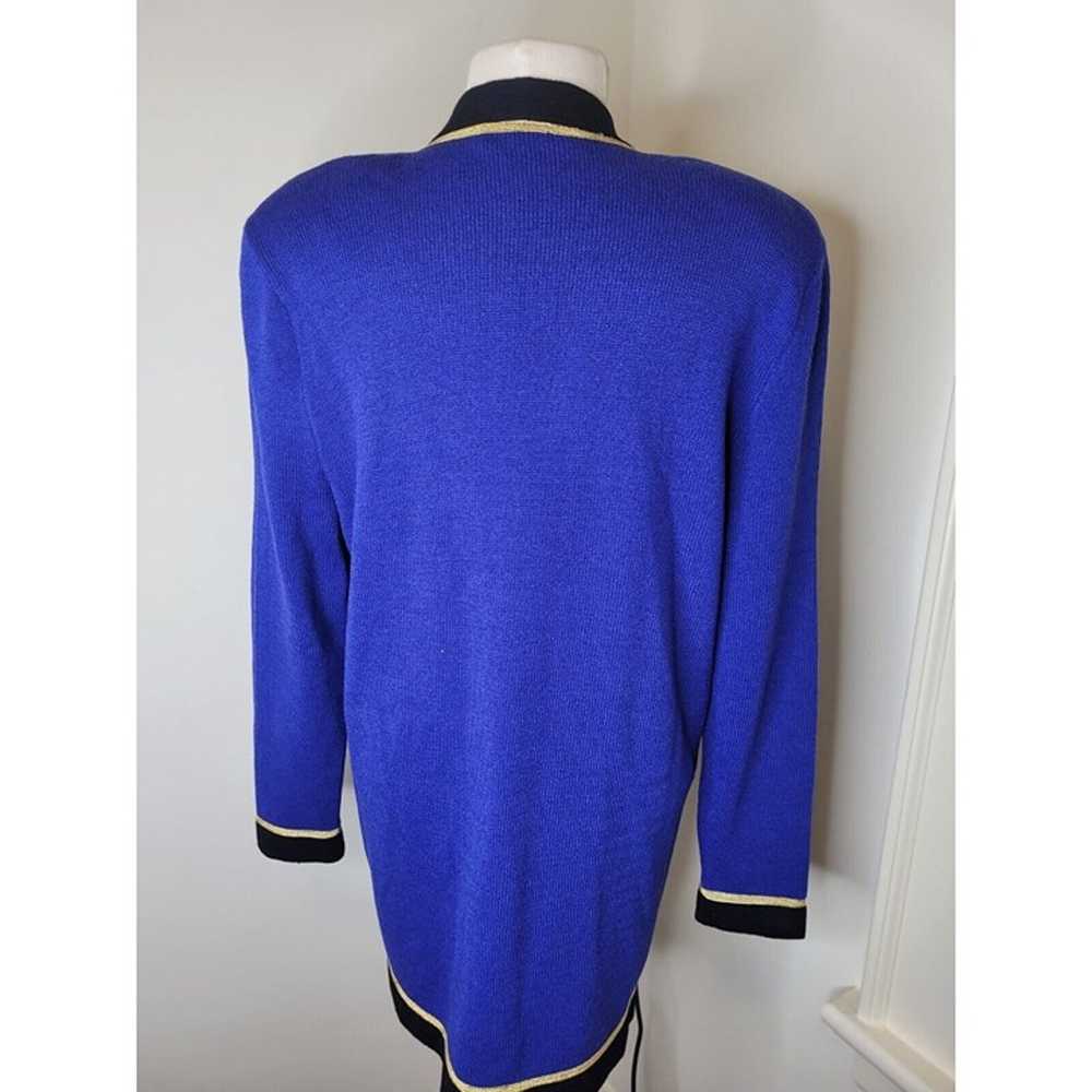 Vintg. St. John Collection Blue Sweater Cardigan … - image 3