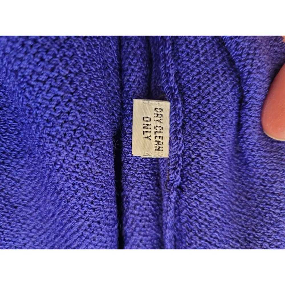 Vintg. St. John Collection Blue Sweater Cardigan … - image 6