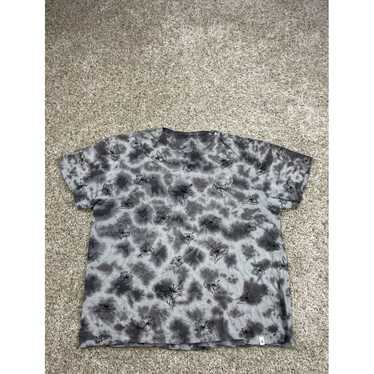 Hurley Mens Gray Tie Die Floral Short Sleeve Crew… - image 1