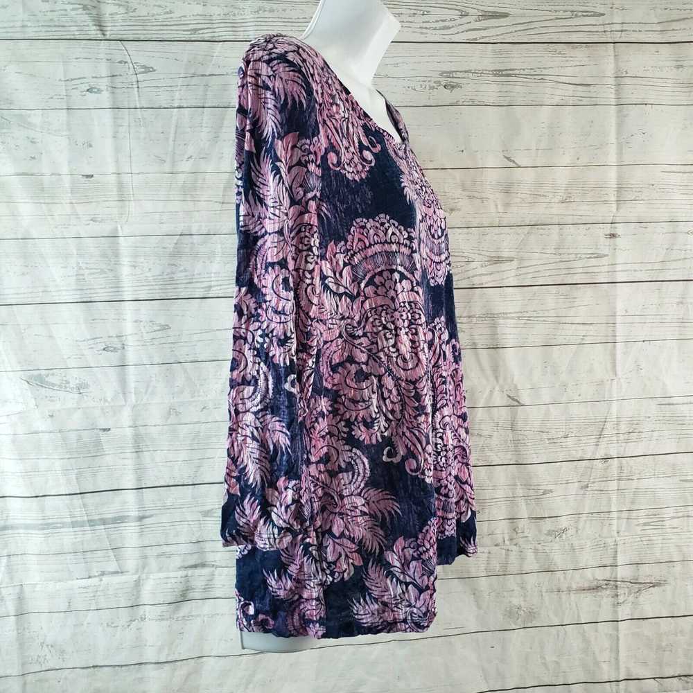 Vintage Chicos Womens Pinted Top Sz 1 US Medium B… - image 3