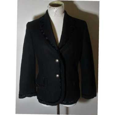 Banana Republic Luxurious Black Wool Button Front… - image 1