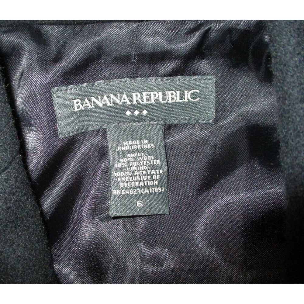 Banana Republic Luxurious Black Wool Button Front… - image 6