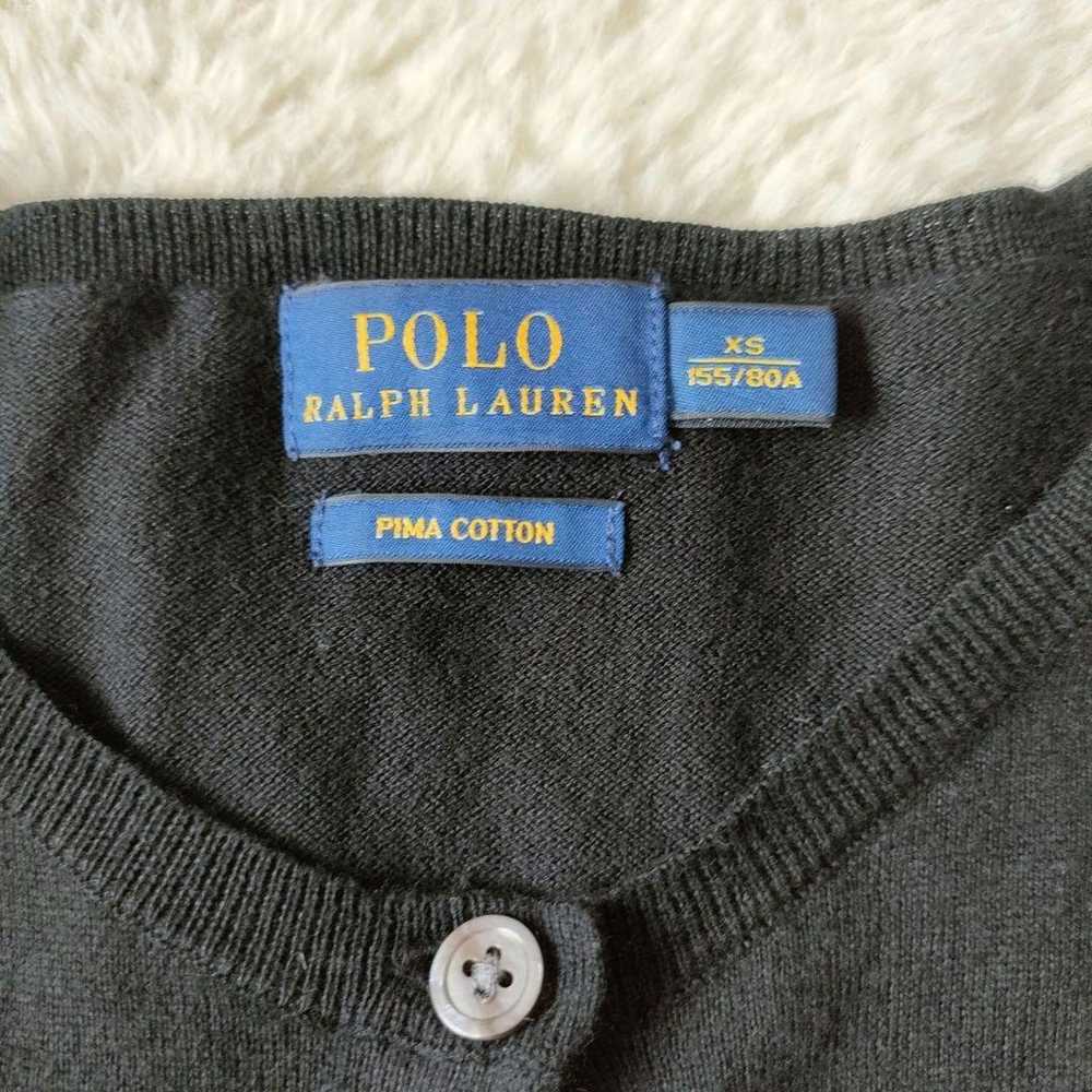 Polo Ralph Lauren Cotton Cardigan Black Purple - image 5