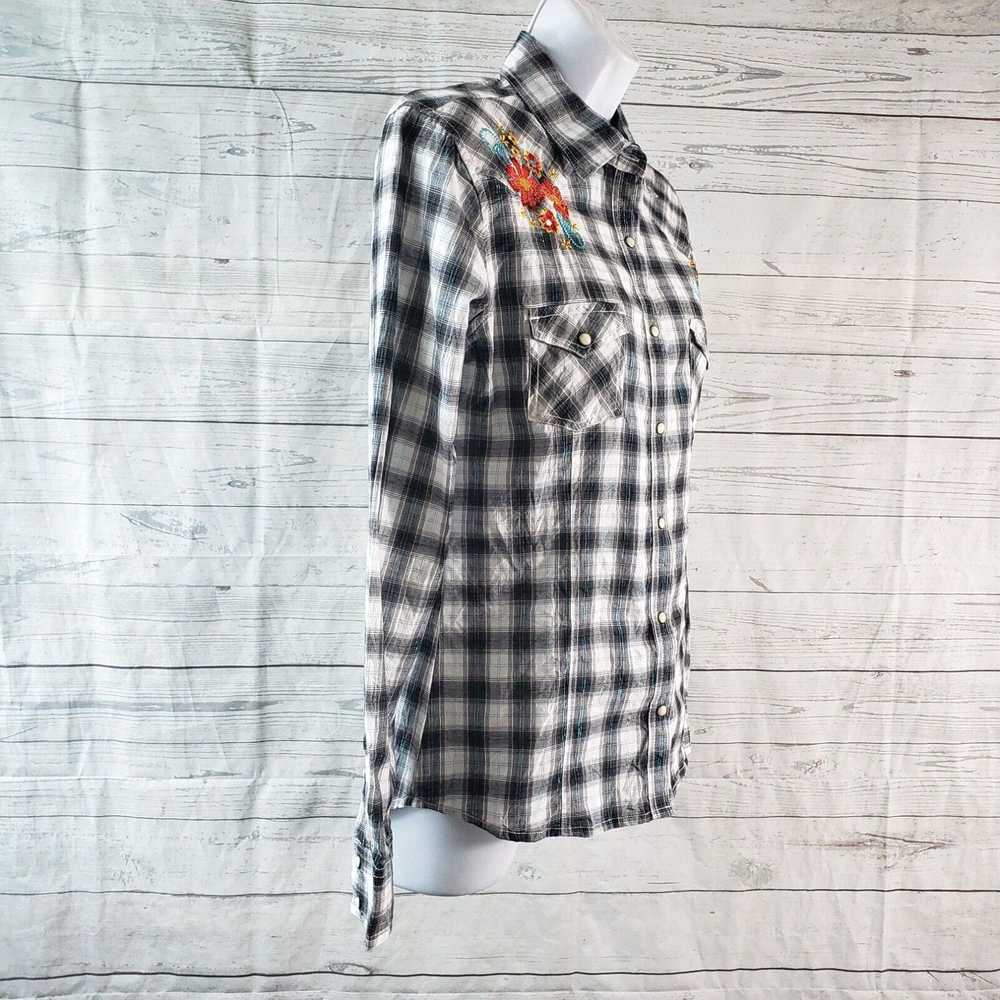 Vintage Panhandle Slim Womens Pearl Snap Shirt Sz… - image 3