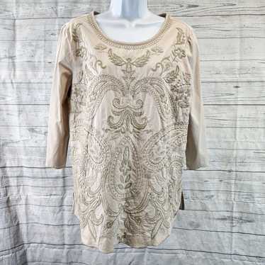 Vintage Chicos Womens Paisley Embroidered Artisana