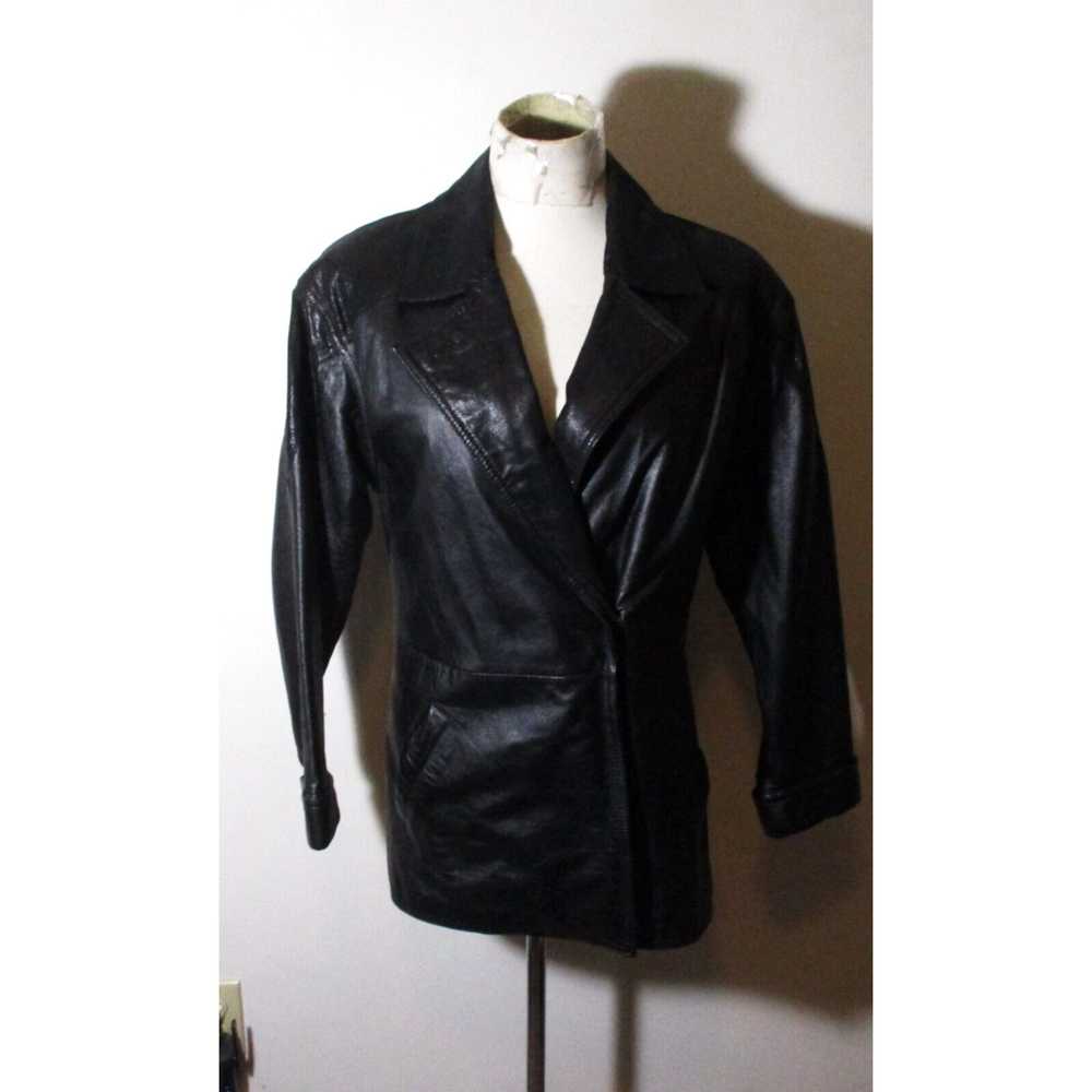 Vintage Women's WILSONS Leather Black Double Brea… - image 1