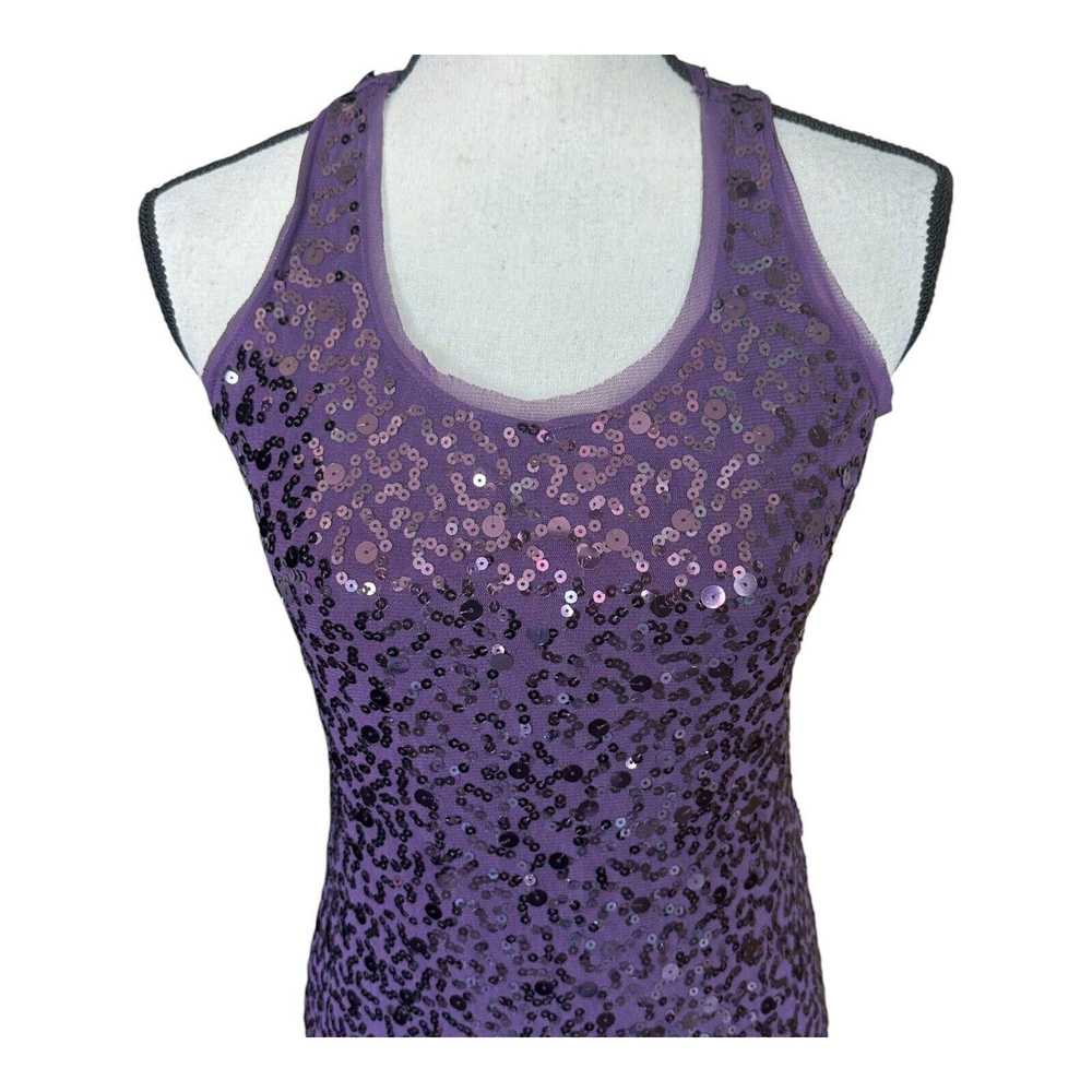 Designer Max Studio Womens Mini Dress Purple Sequ… - image 4