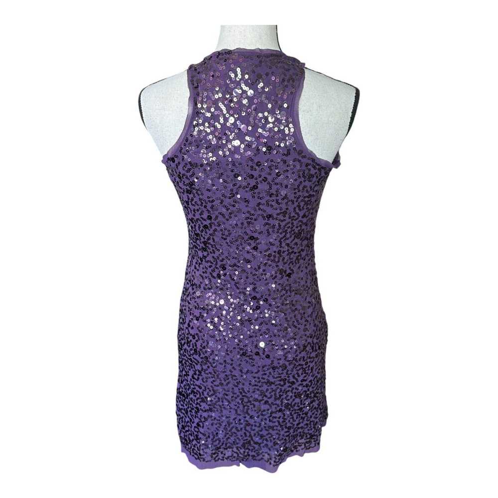 Designer Max Studio Womens Mini Dress Purple Sequ… - image 5