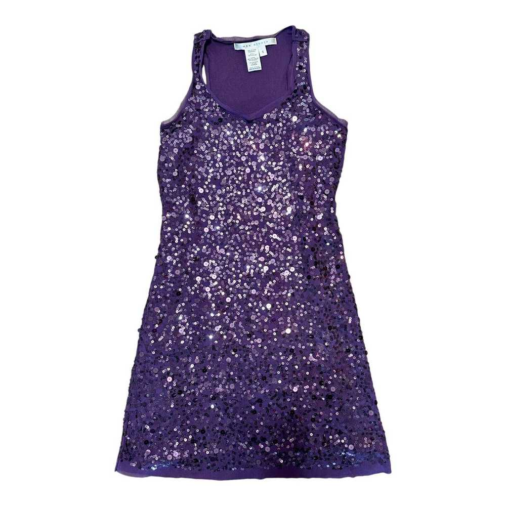 Designer Max Studio Womens Mini Dress Purple Sequ… - image 6