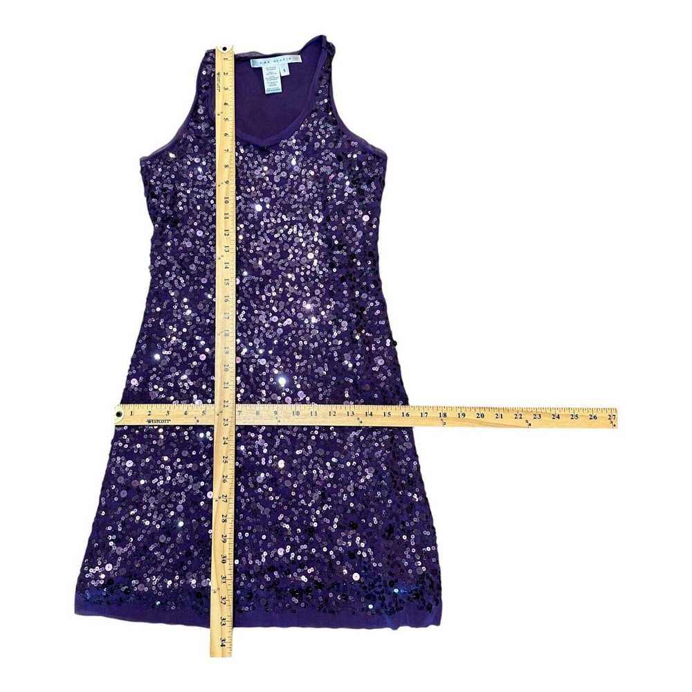 Designer Max Studio Womens Mini Dress Purple Sequ… - image 8