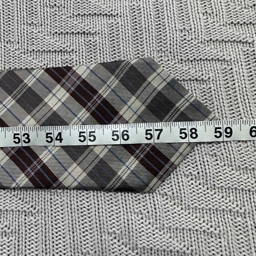 Vintage Bruno Piattelli brown gray tartan plaid s… - image 4