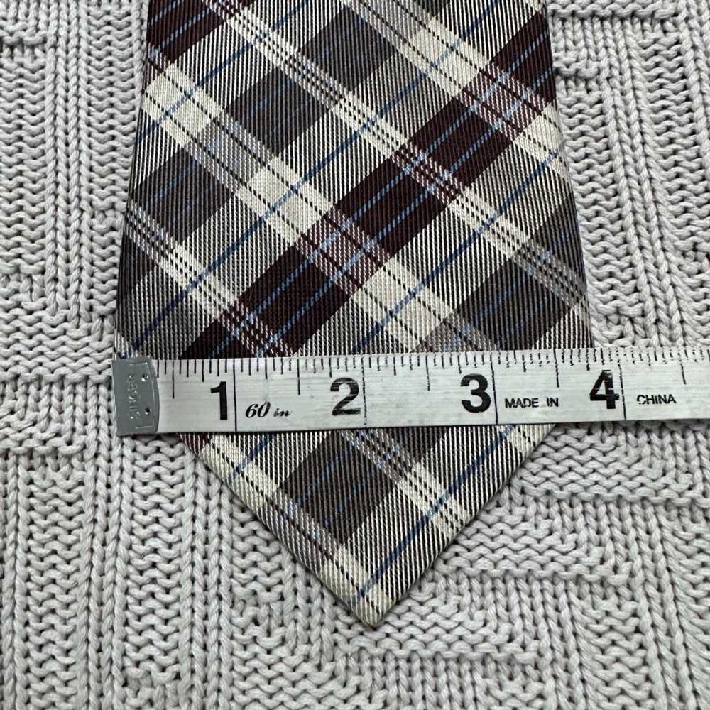 Vintage Bruno Piattelli brown gray tartan plaid s… - image 5