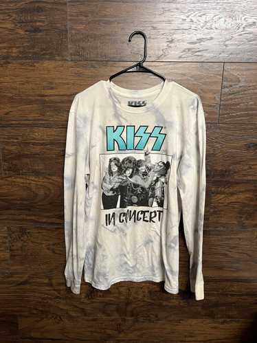 Designer KISS in concert Long Sleeve Tie Dye T-shi