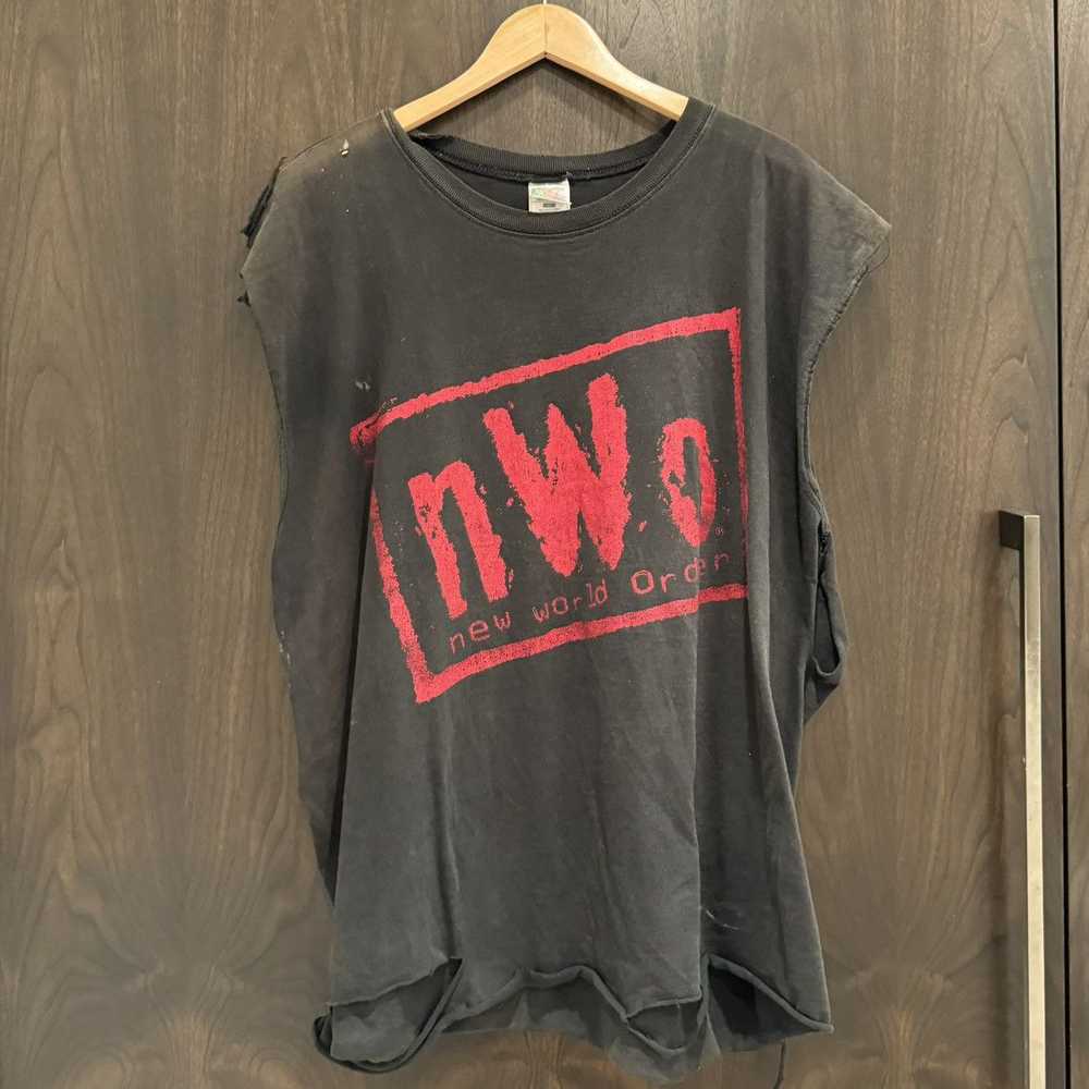 Band Tees × Vintage × Wcw/Nwo Thrashed and Faded … - image 1