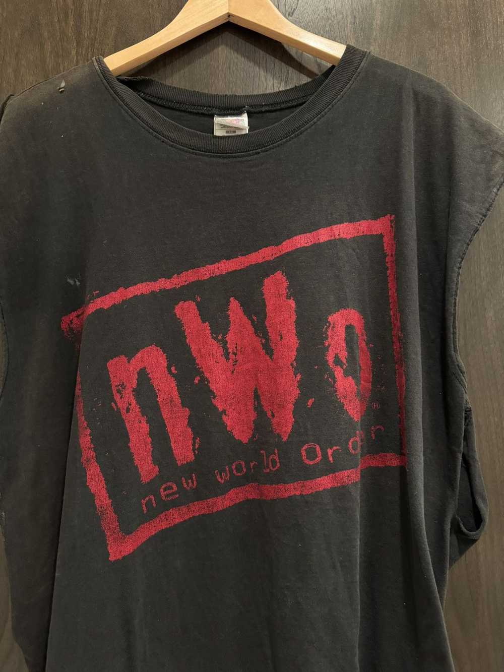 Band Tees × Vintage × Wcw/Nwo Thrashed and Faded … - image 2