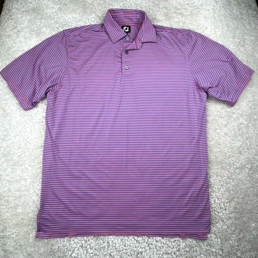 Footjoy Footjoy Polo Shirt Men Large Pink Blue Sh… - image 1