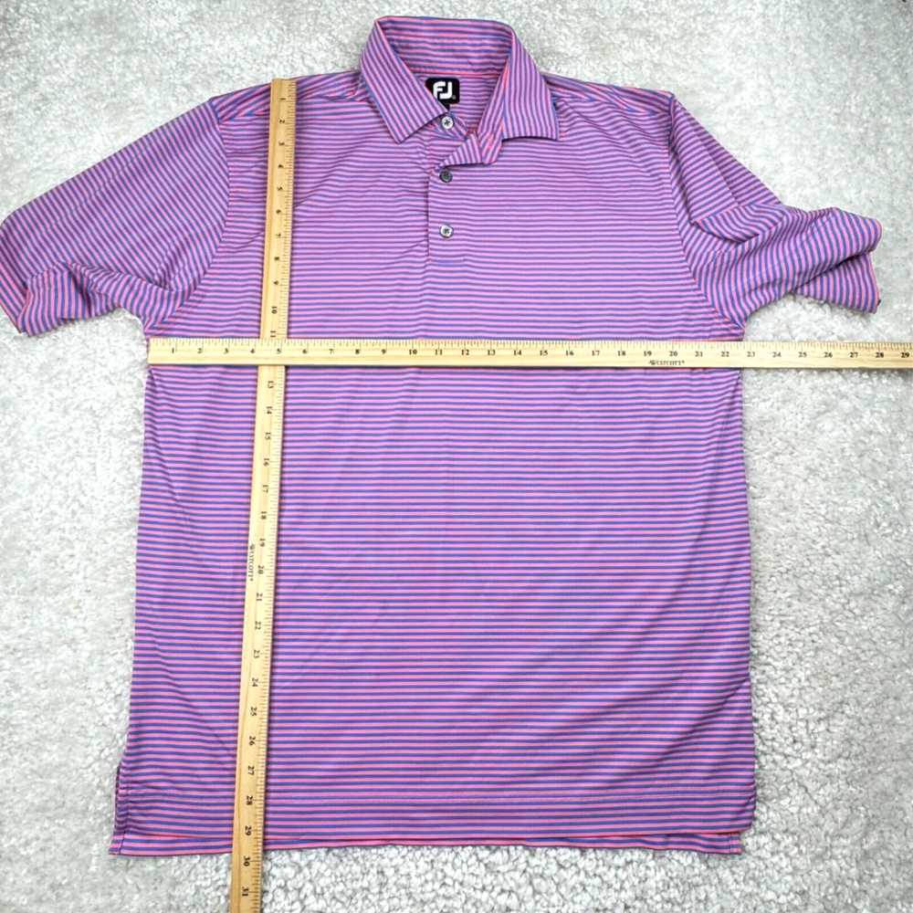 Footjoy Footjoy Polo Shirt Men Large Pink Blue Sh… - image 3