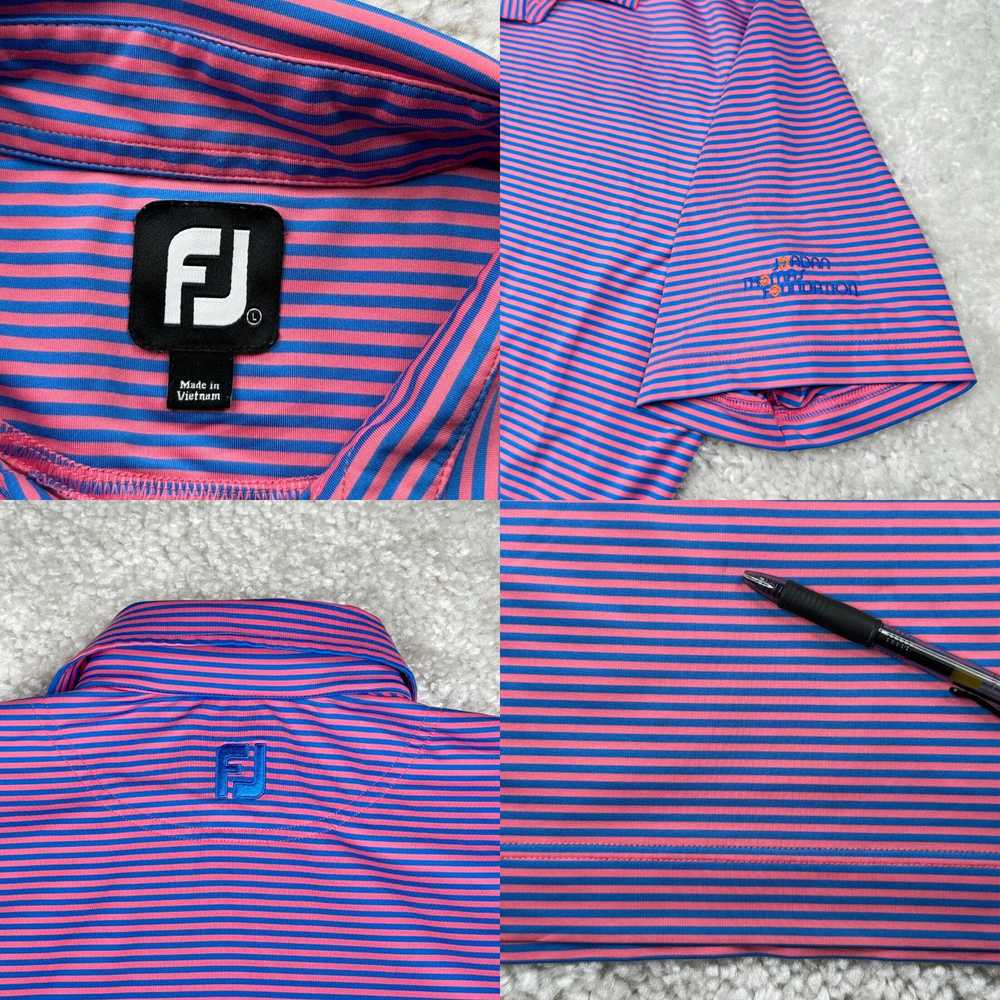 Footjoy Footjoy Polo Shirt Men Large Pink Blue Sh… - image 4