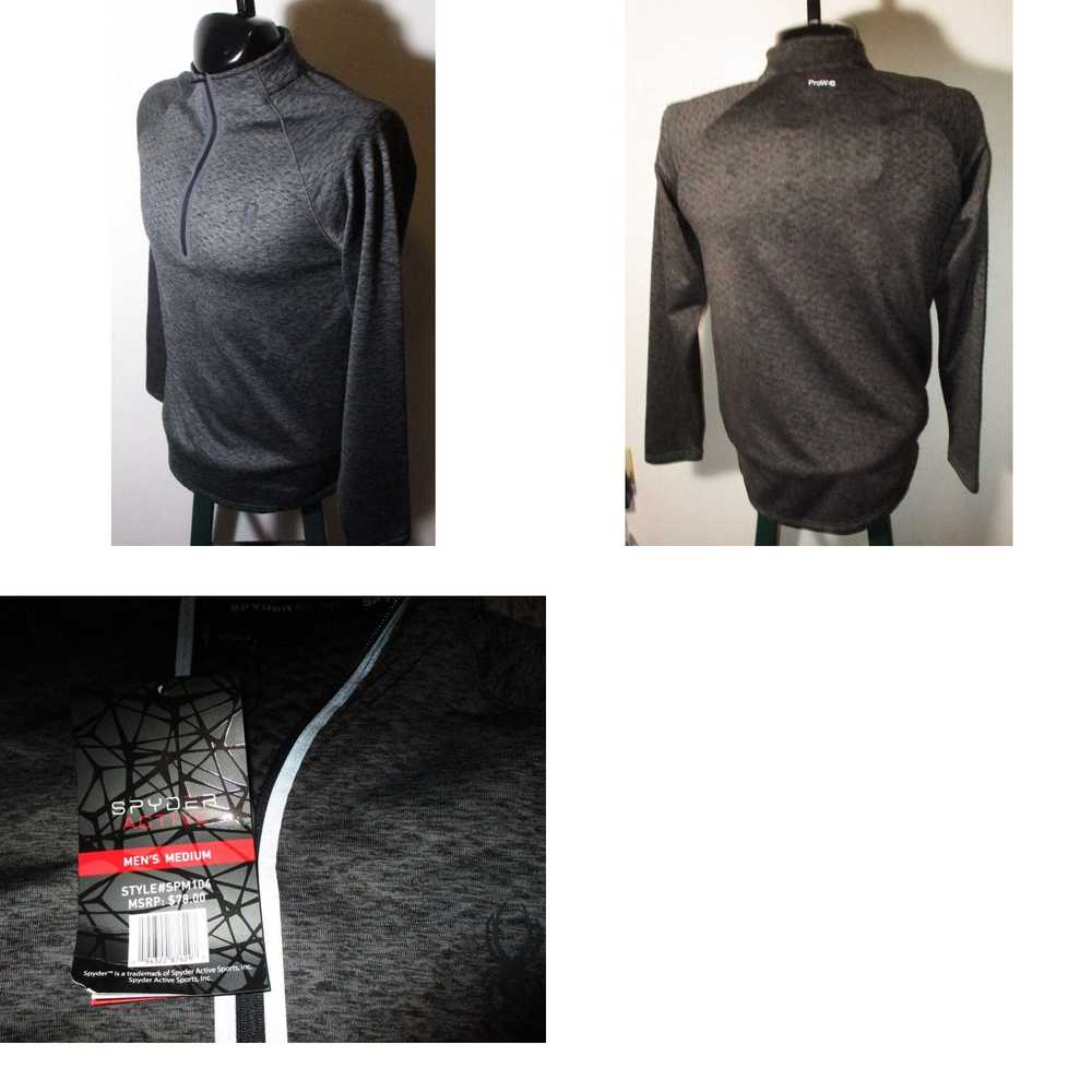 Spyder Men's SPYDER Active Gray Long Sleeve 1/2 Z… - image 4