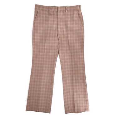 Haggar × Vintage 70s tan plaid flat front pants Ha