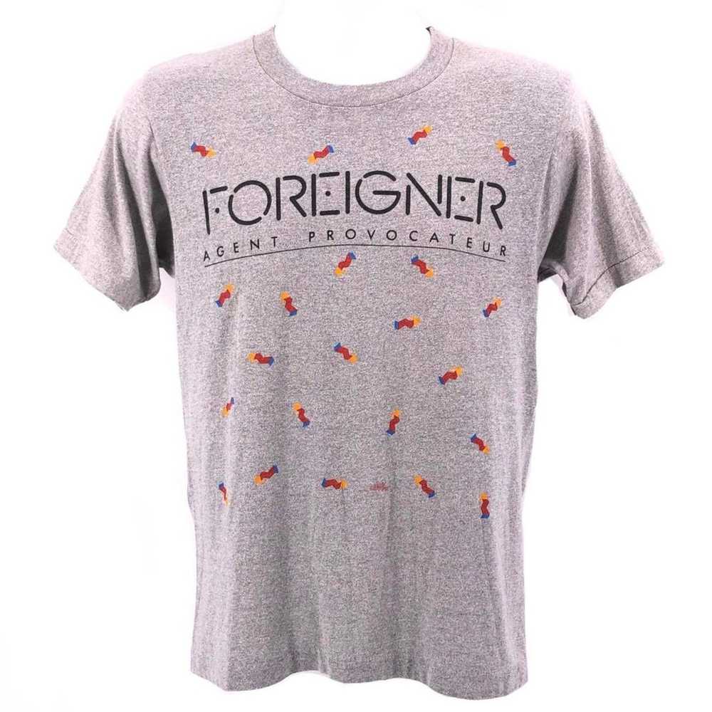 Band Tees × Vintage Foreigner 1985 Agent Provocat… - image 1