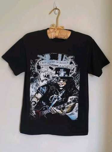 GUNS N ROSES SLASH Hanes Tシャツ ブラック スケルトン Amazon | ガンズ＆ローゼス/Guns'n'Roses/slash/スラッシュ