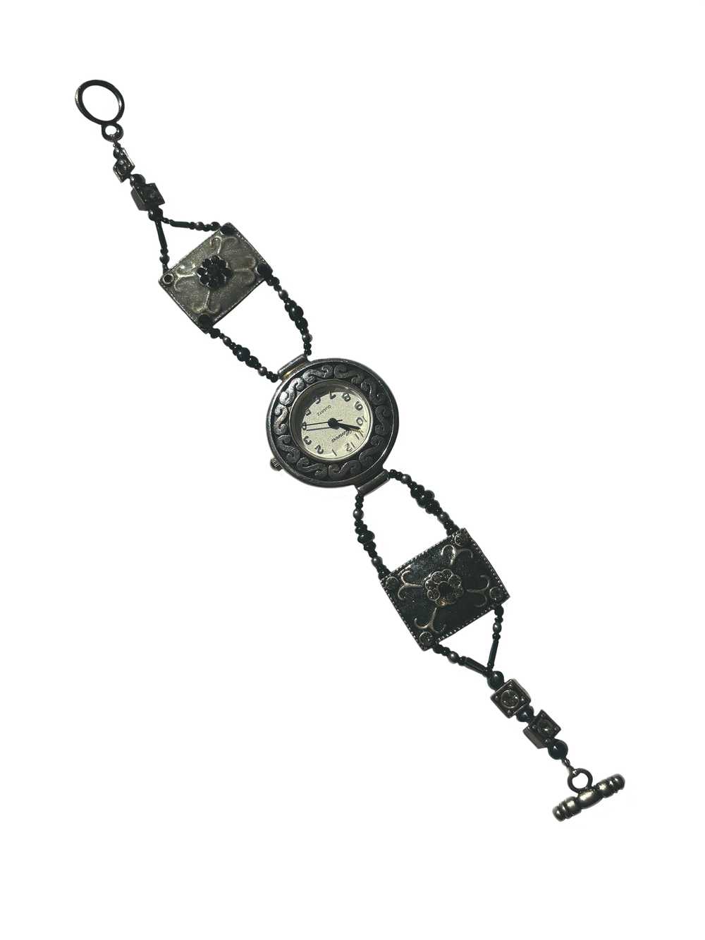 Dark Beaded Toggle Watch - image 2