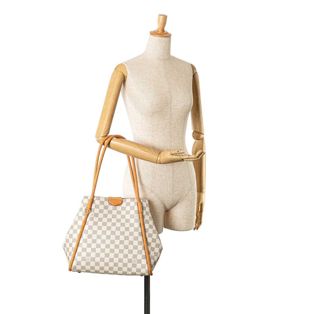 White Louis Vuitton Damier Azur Propriano Tote Bag - image 5