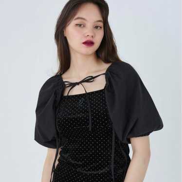 Lace-up bolero TINA: JOJUN Black