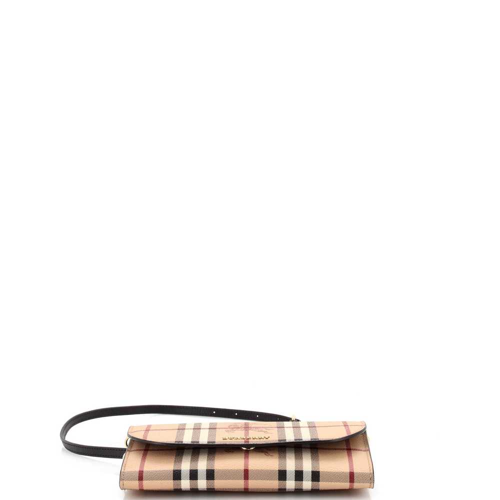 Burberry Henley Wallet on Chain Haymarket Coated … - image 4