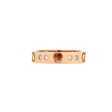 GUCCI Icon Amor 10 Diamonds Heart Band Ring