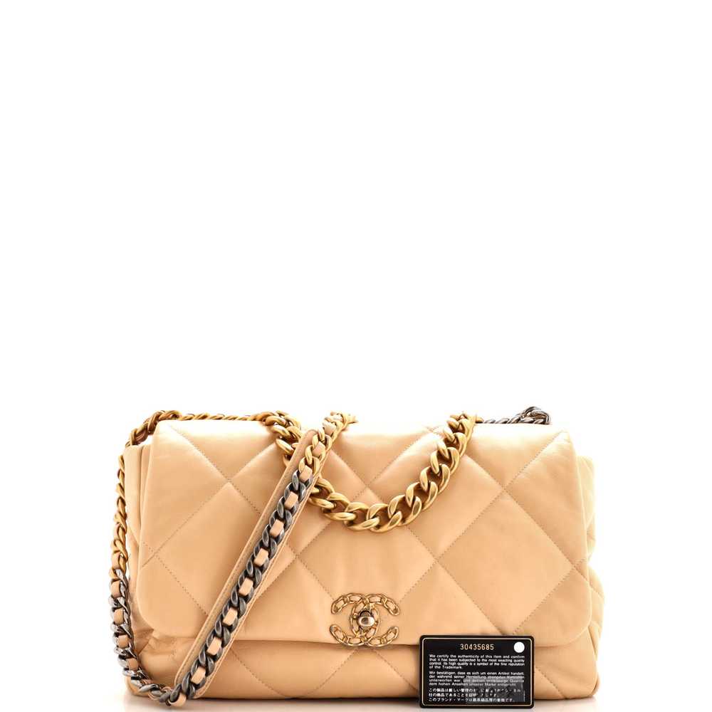 CHANEL 19 Flap Bag Quilted Leather Maxi - image 2