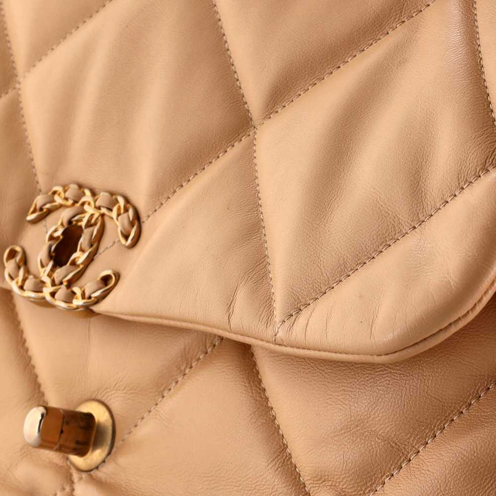 CHANEL 19 Flap Bag Quilted Leather Maxi - image 8