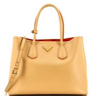 PRADA Cuir Double Tote Saffiano Leather Large