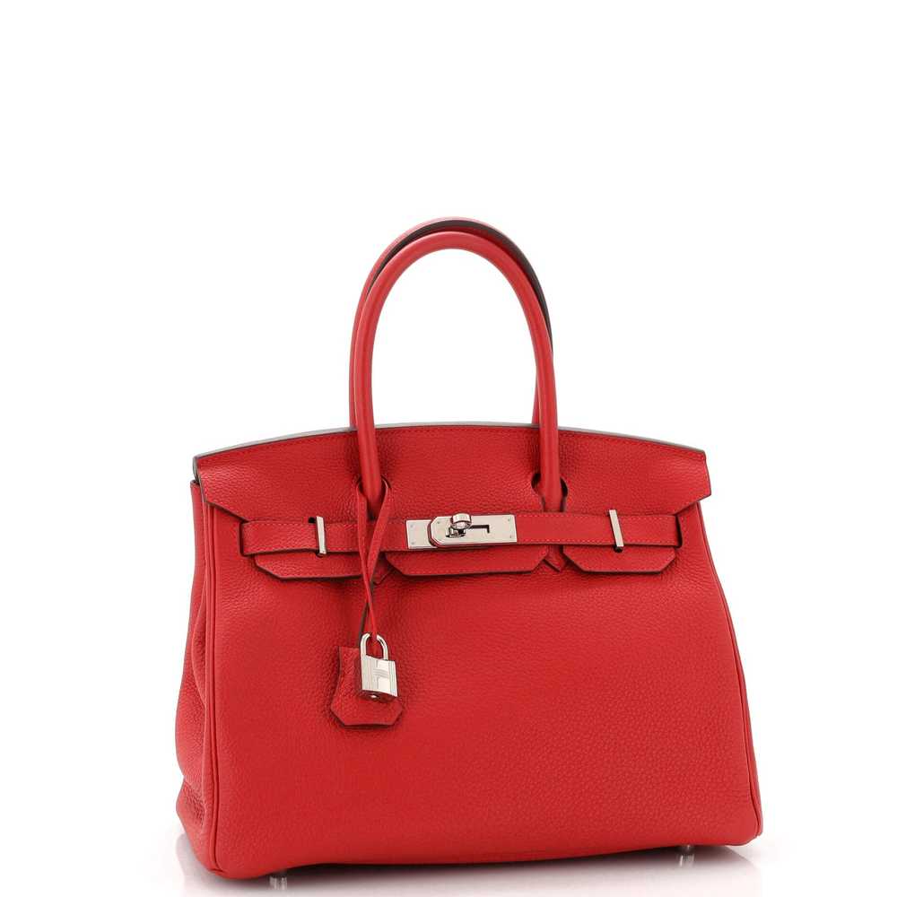 Hermes Birkin Handbag Rouge Vif Togo with Palladi… - image 3