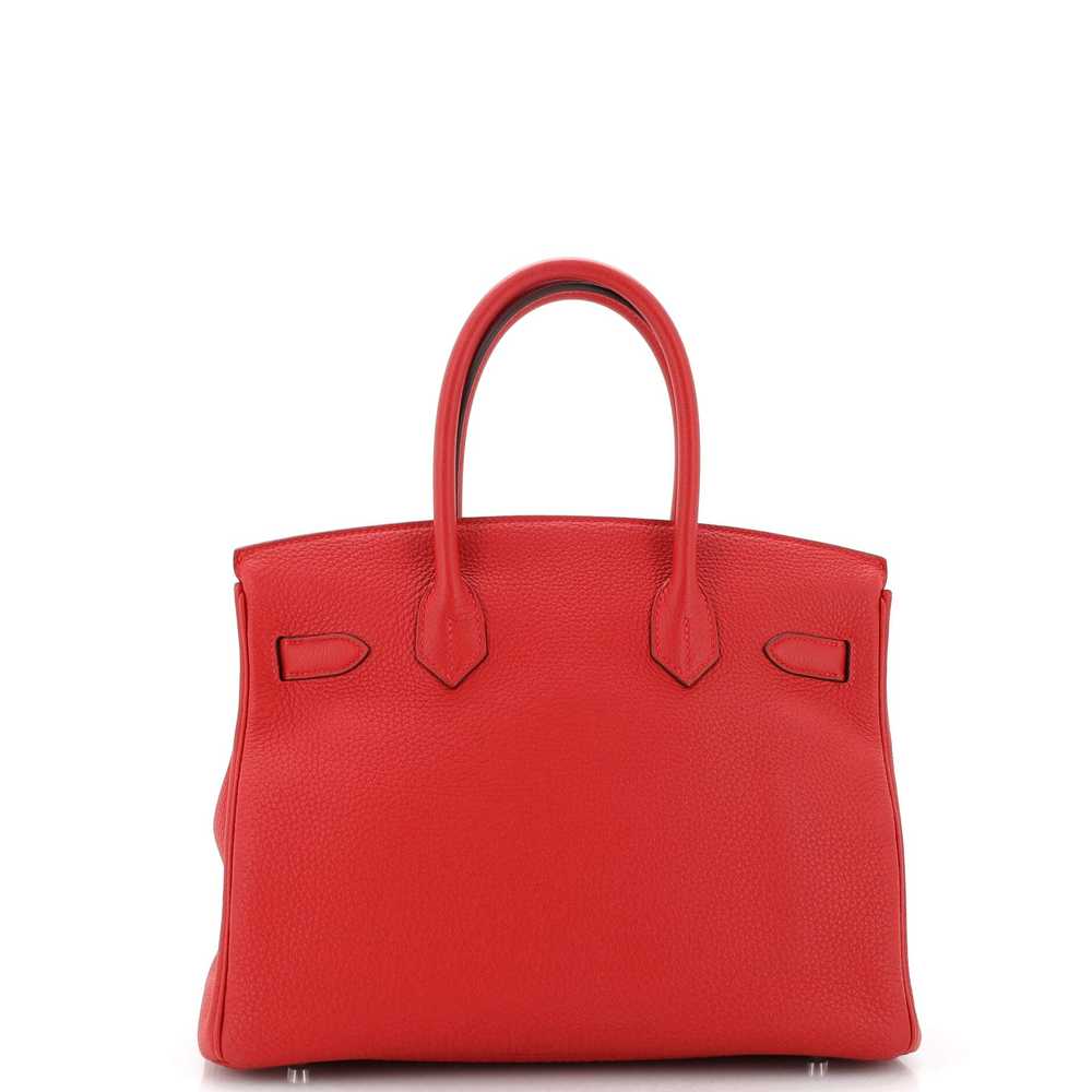 Hermes Birkin Handbag Rouge Vif Togo with Palladi… - image 4