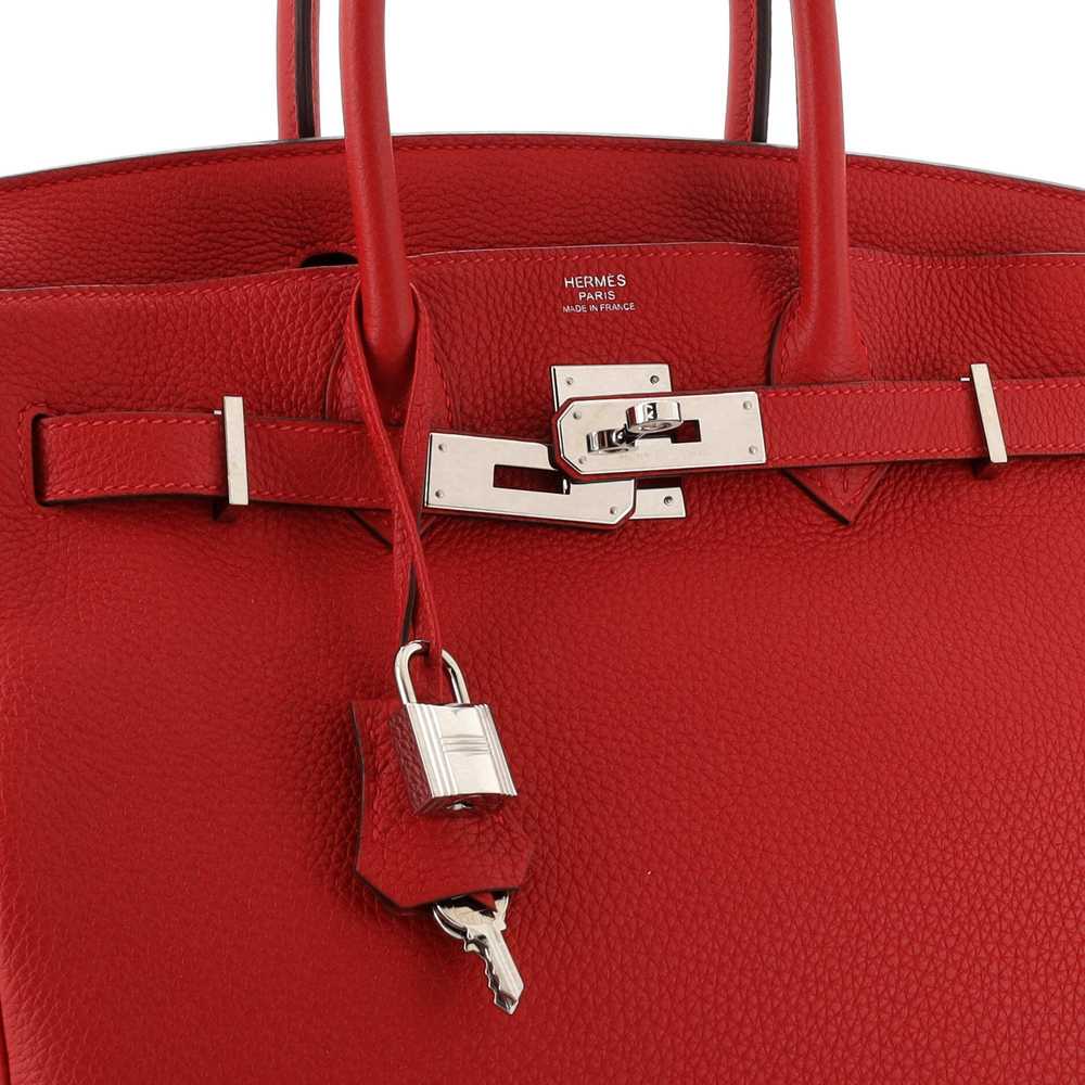 Hermes Birkin Handbag Rouge Vif Togo with Palladi… - image 7