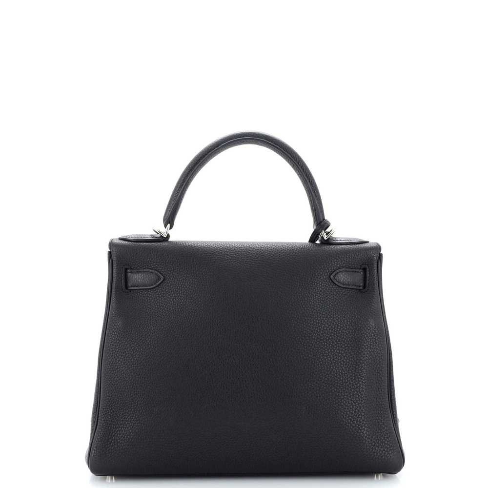 Hermes Kelly Handbag Noir Togo with Palladium Har… - image 4