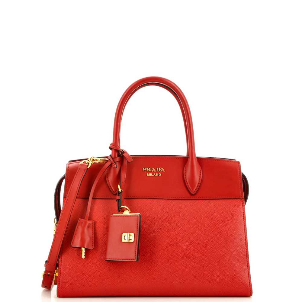 PRADA Esplanade Tote Saffiano with City Calf Medi… - image 2