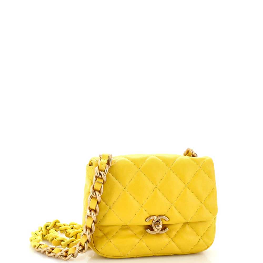 CHANEL Lacquered Metal CC Flap Bag Quilted Lambsk… - image 2